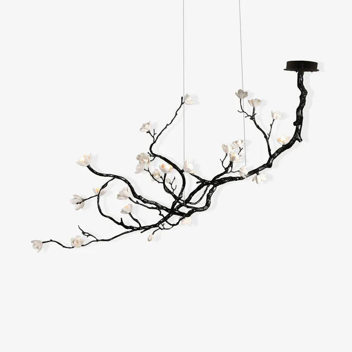 Noira Magnolia Branch & Porcelain Bloom Chandelier
