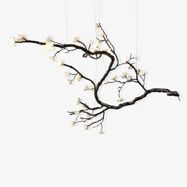 Noira Magnolia Branch & Porcelain Bloom Chandelier