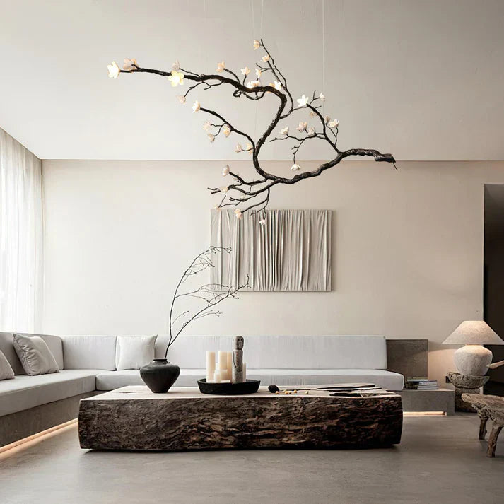 Noira Magnolia Branch & Porcelain Bloom Chandelier