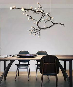 Noira Magnolia Branch & Porcelain Bloom Chandelier