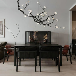 Noira Magnolia Branch & Porcelain Bloom Chandelier