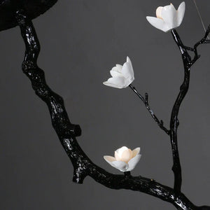 Noira Magnolia Branch & Porcelain Bloom Chandelier