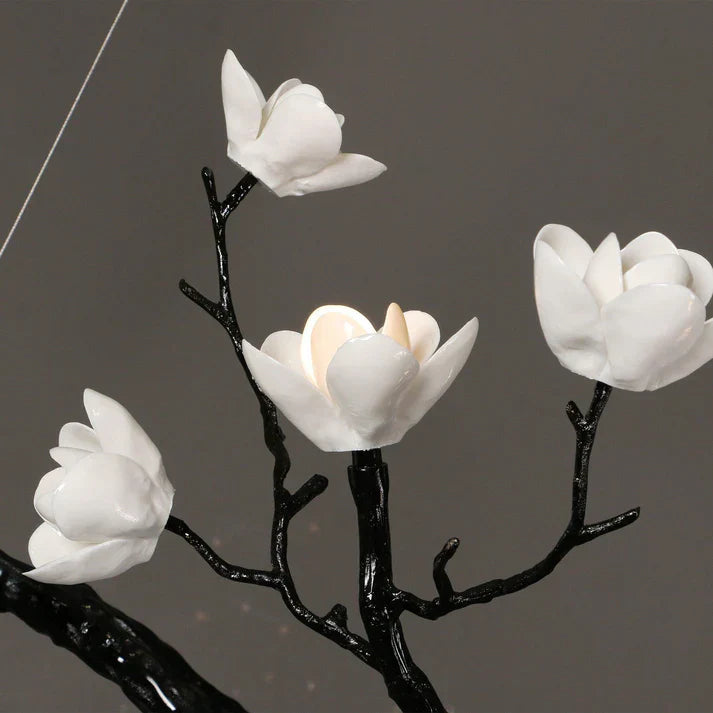 Noira Magnolia Branch & Porcelain Bloom Chandelier