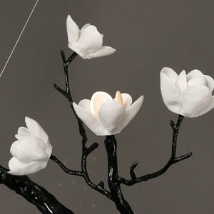 Noira Magnolia Branch & Porcelain Bloom Chandelier