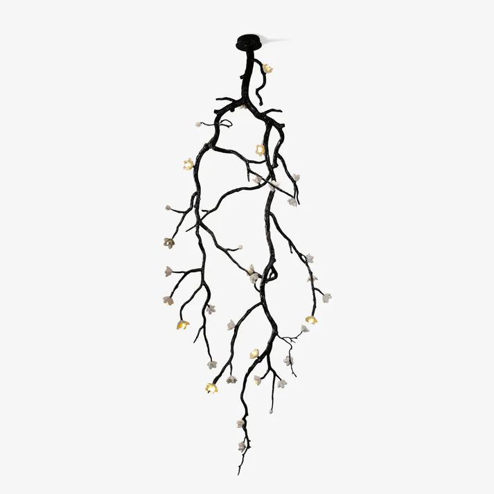 Noira Twisted Branch & Porcelain Bloom Candelabrum Chandelier