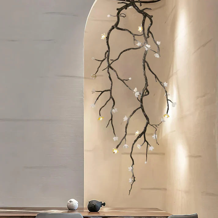 Noira Twisted Branch & Porcelain Bloom Candelabrum Chandelier
