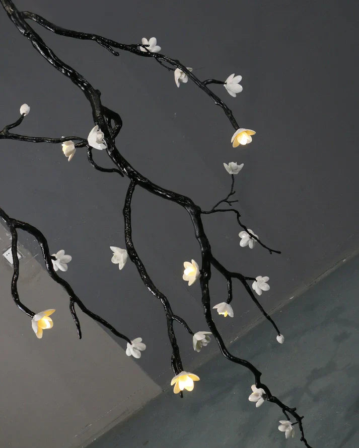 Noira Twisted Branch & Porcelain Bloom Candelabrum Chandelier