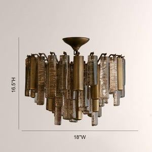 Neve Crystal Prism Flush Mount