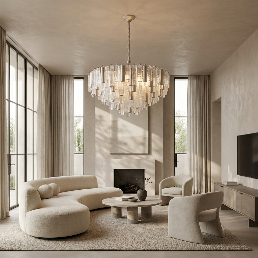 Neve Crystal Prism Round Chandelier
