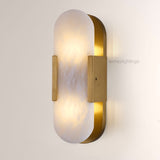 OpalEdge Oval Alabaster Wall Sconces 13.8 19.7H