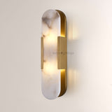 OpalEdge Oval Alabaster Wall Sconces 13.8 19.7H