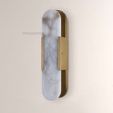 OpalEdge Oval Alabaster Wall Sconces 13.8 19.7H