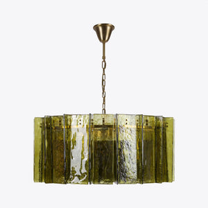 Berlin Chandelier Bottle Green 35" W 47" W