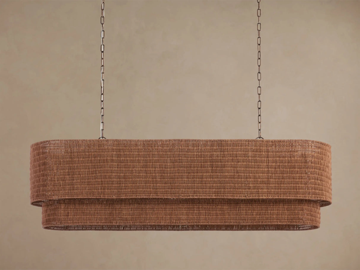 Paloma Linear Rattan Chandelier