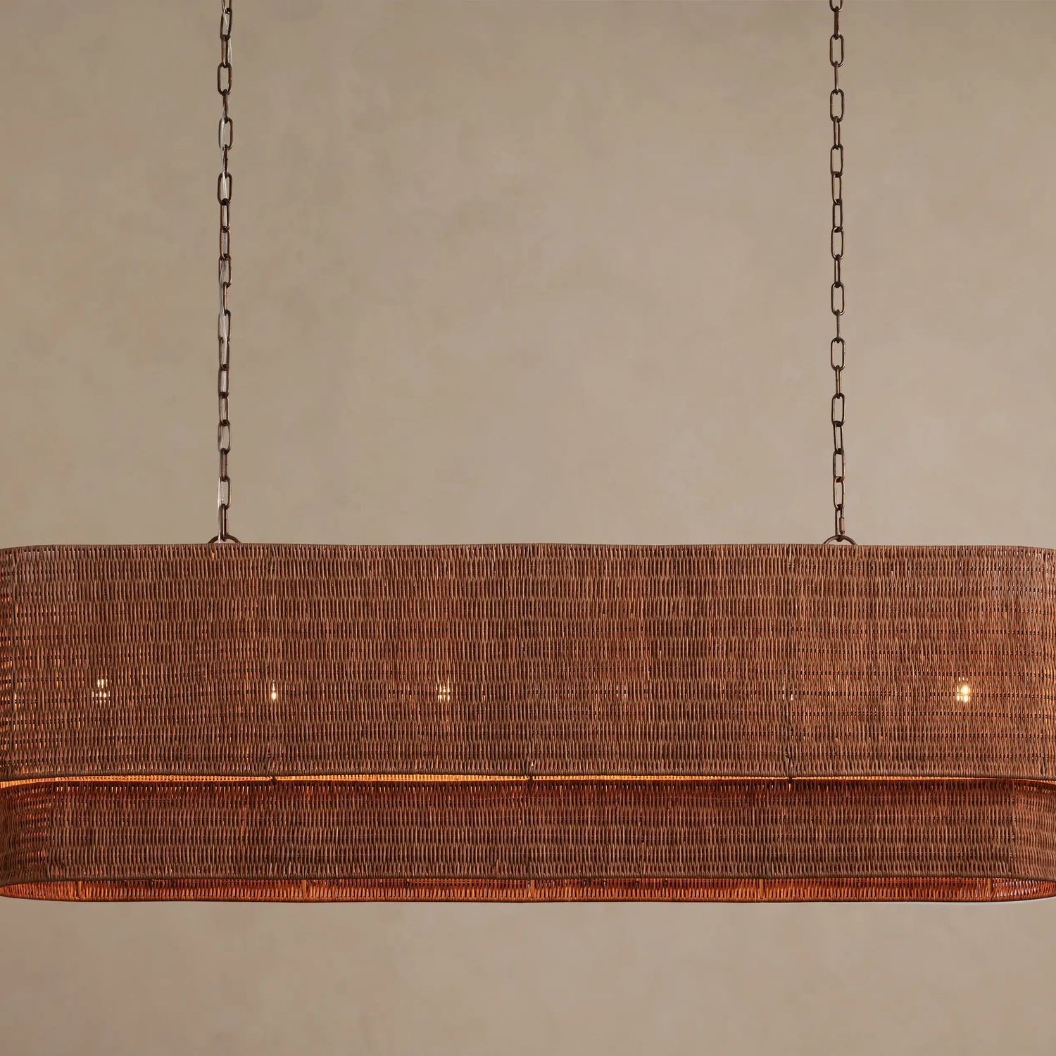Paloma Linear Rattan Chandelier