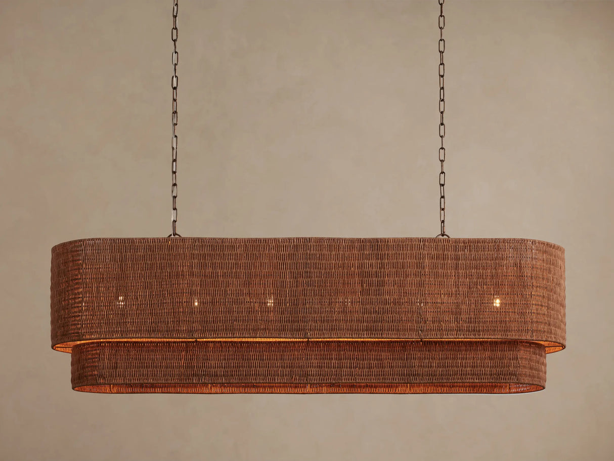 Paloma Linear Rattan Chandelier