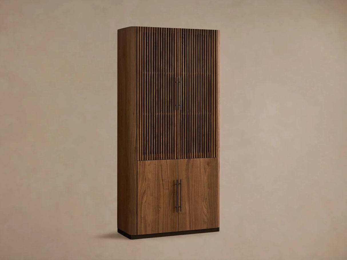Piermont Modular Reeded Cabinet for Media Storage