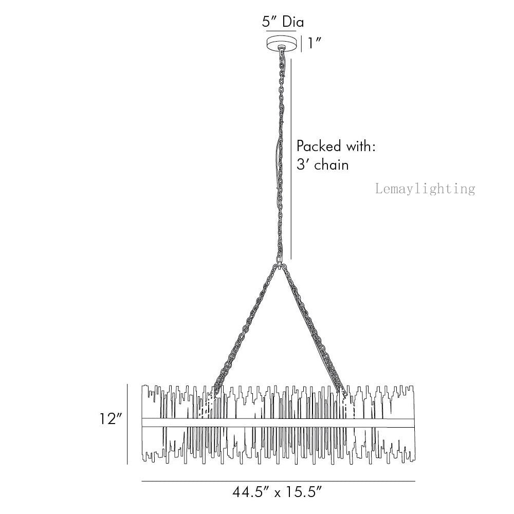 Prestige American Retro Style Oval Chandelier