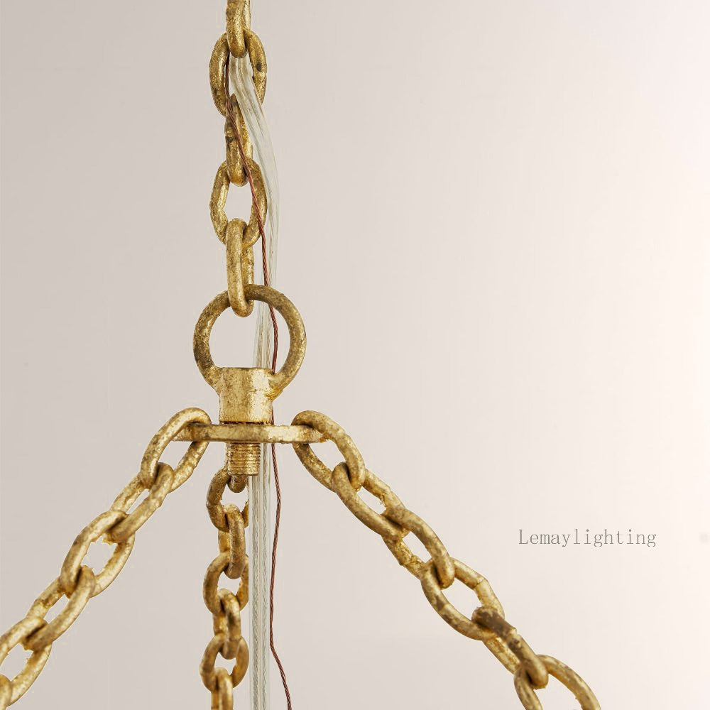 Prestige American Retro Style Three Tiered Circular Chandelier