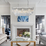 Ryan 3-Tier Rectangular Crystal Chandelier