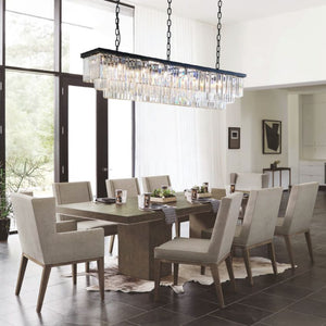 Ryan 3-Tier Rectangular Crystal Chandelier