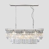 Ryan 3-Tier Rectangular Crystal Chandelier