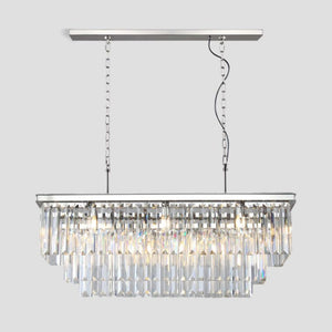 Ryan 3-Tier Rectangular Crystal Chandelier