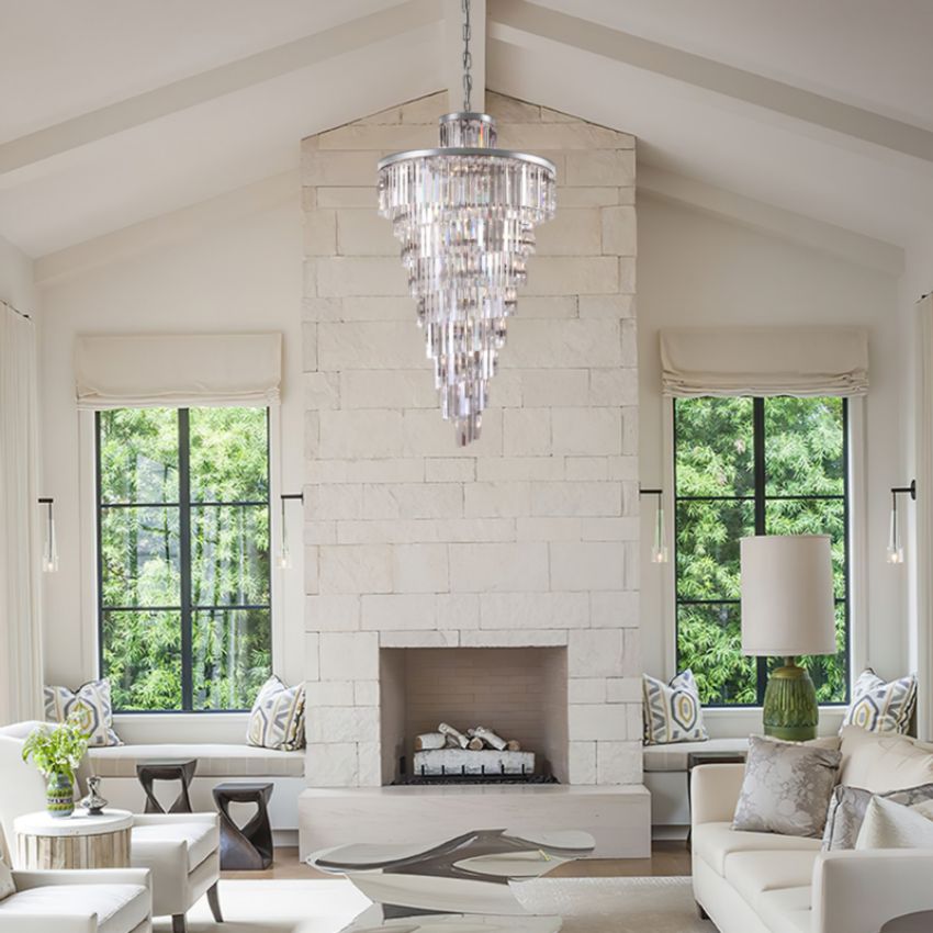 Ryan Spiral Tierd Crystal Chandelier