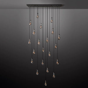 Raindrop Rectangular Chandelier 72"