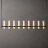 Ramelle Linear Milk Glass Chandelier 71"