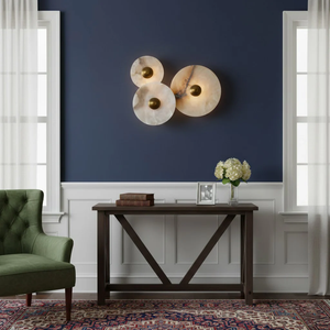 Round Alabaster Wall Sconce
