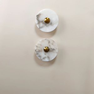 Round Alabaster Wall Sconce