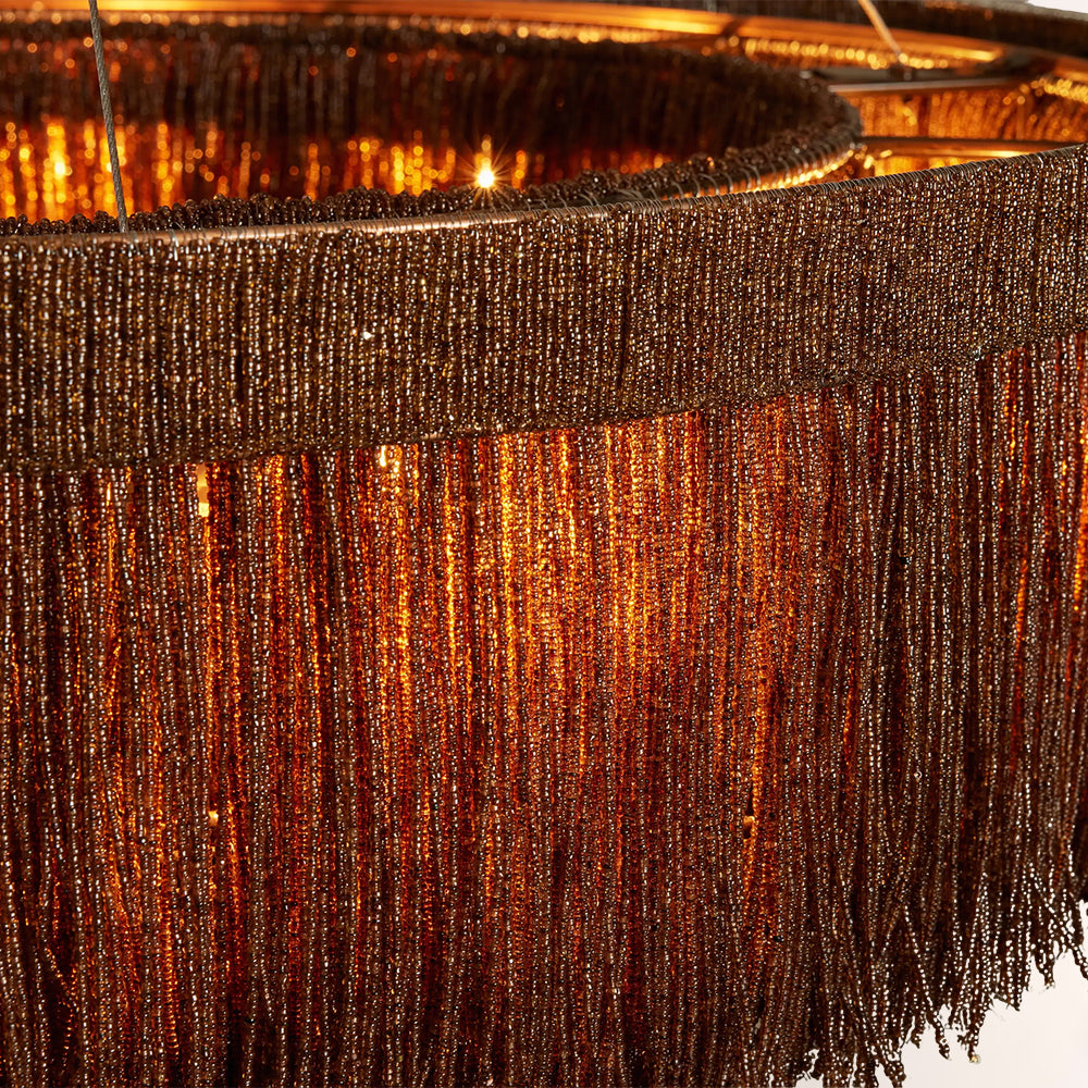 Romilly Jute Fringe Round Chandelier