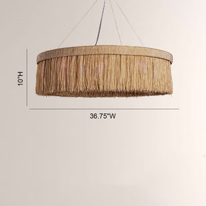 Romilly Jute Fringe Round Chandelier