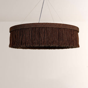 Romilly Jute Fringe Round Chandelier