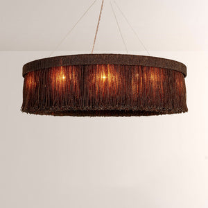 Romilly Jute Fringe Round Chandelier