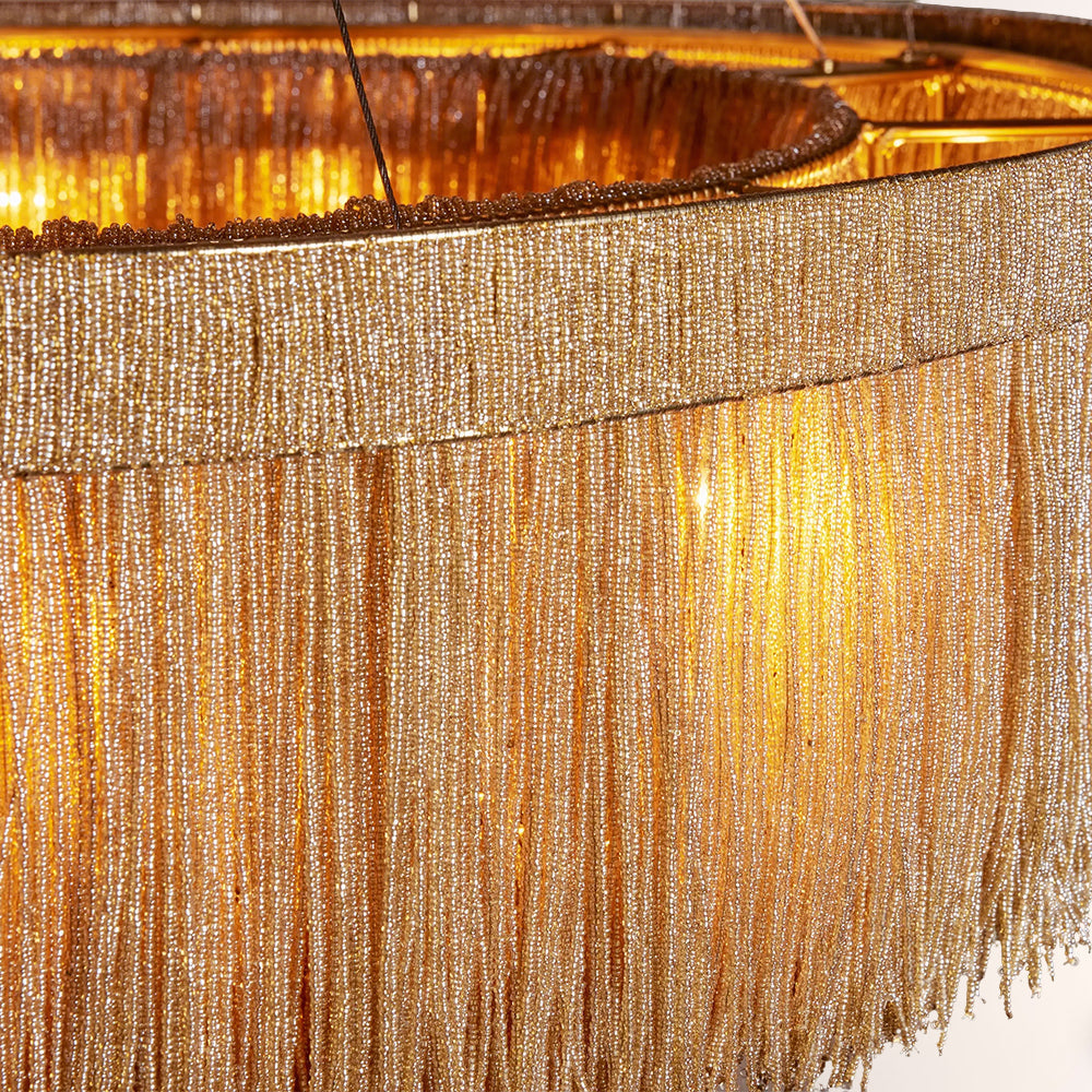 Romilly Jute Fringe Round Chandelier