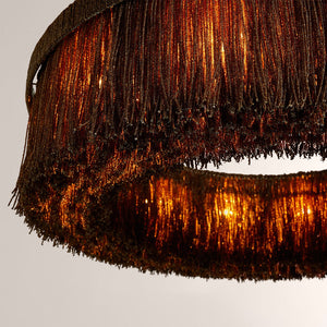 Romilly Jute Fringe Round Chandelier