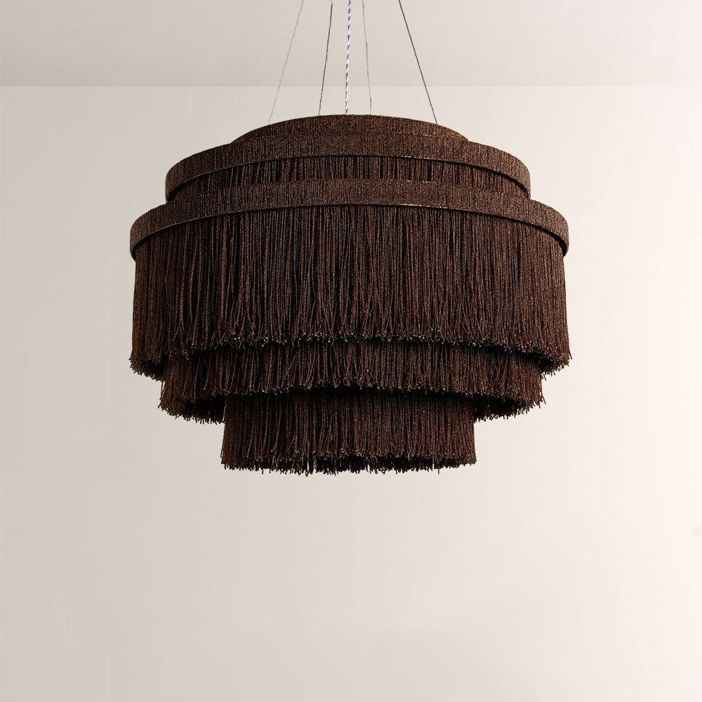 Romilly Jute Fringe Tiered Chandelier