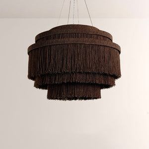 Romilly Jute Fringe Tiered Chandelier