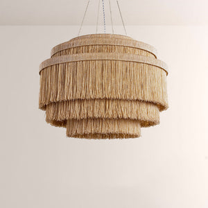 Romilly Jute Fringe Tiered Chandelier
