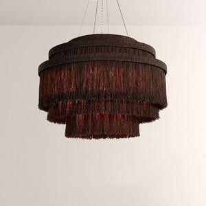 Romilly Jute Fringe Tiered Chandelier