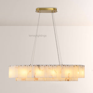 Sawyer Alabaster Rectangle Chandelier 40 54