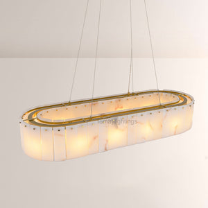 Sawyer Alabaster Rectangle Chandelier 40 54