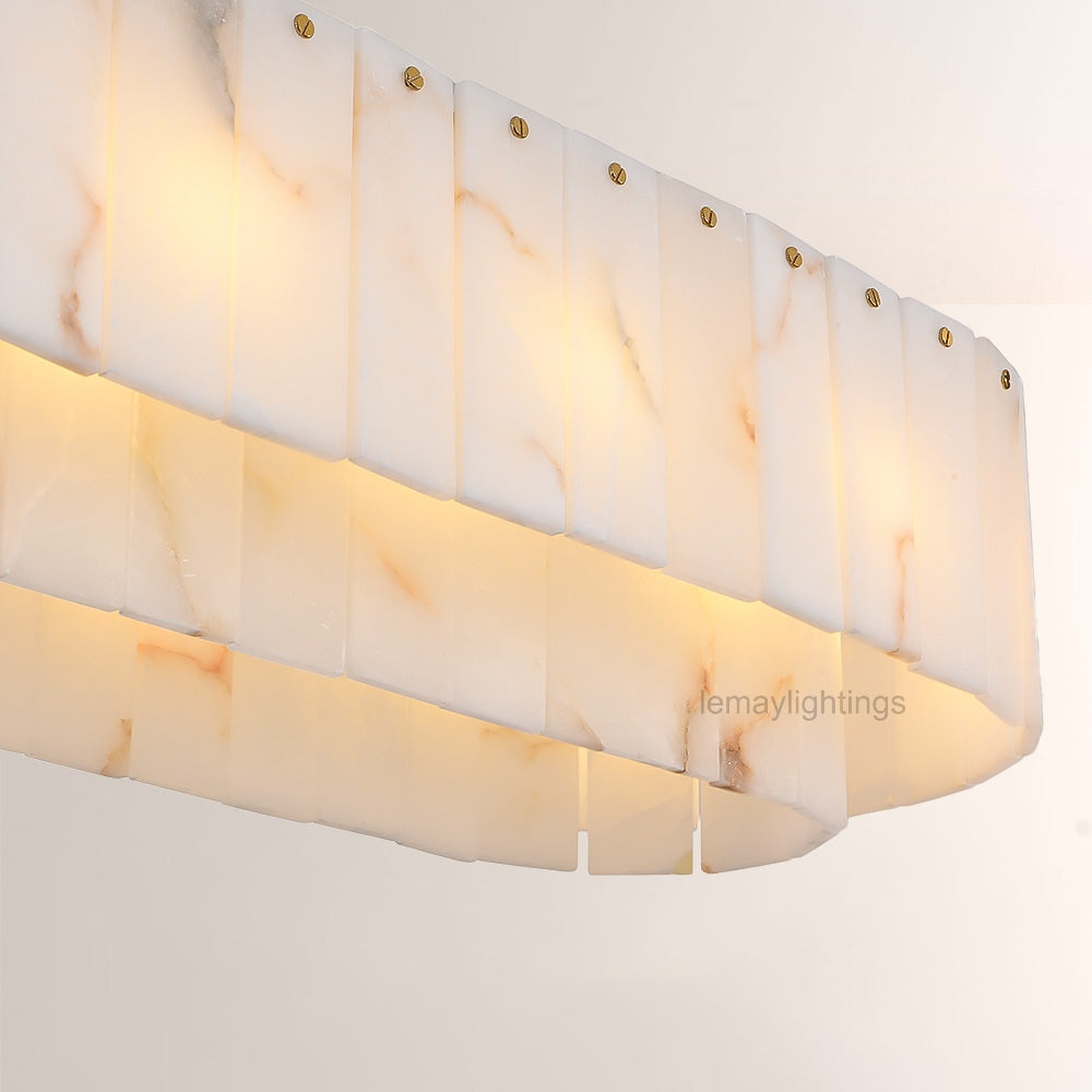 Sawyer Alabaster Rectangle Chandelier 40 54