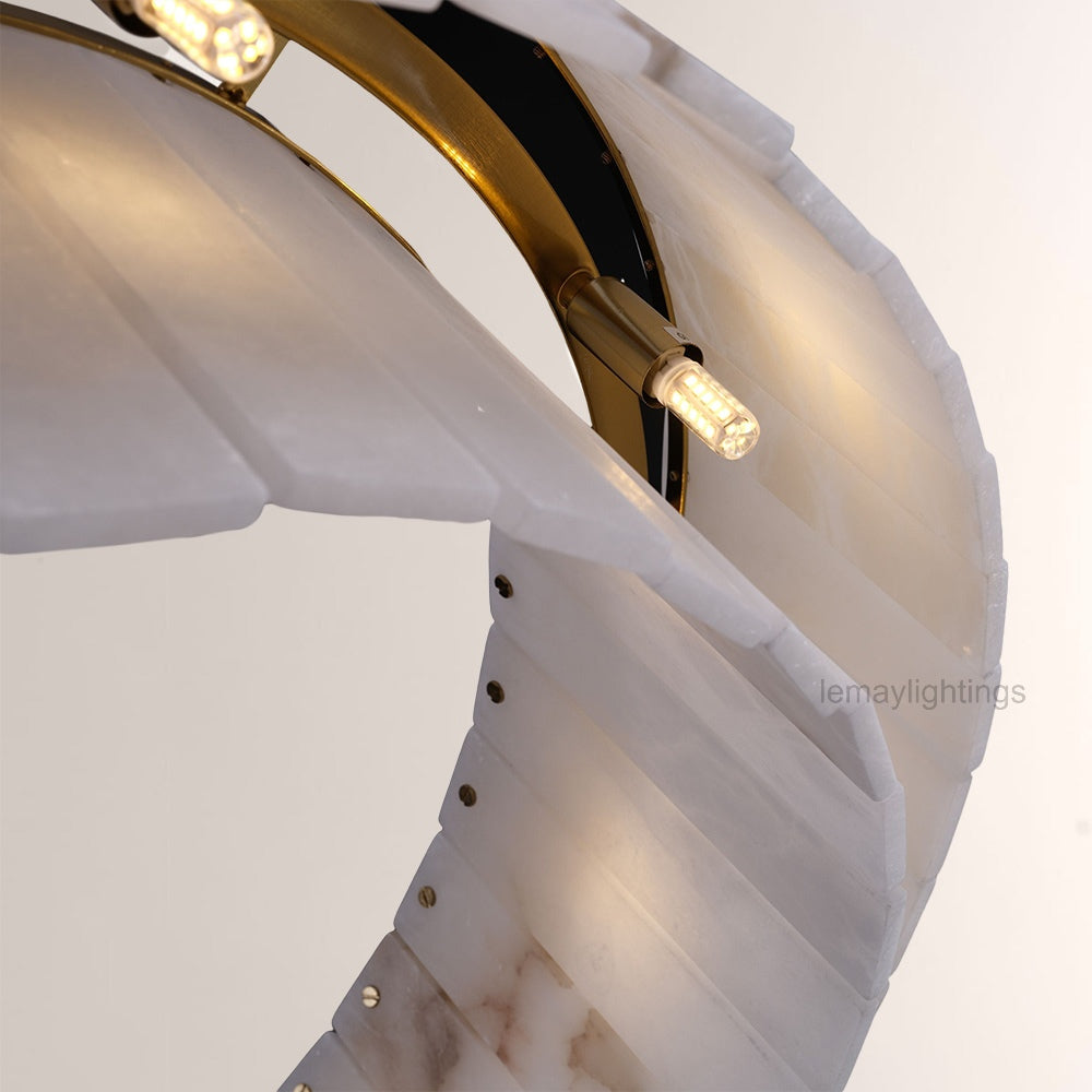 Sawyer Alabaster Rectangle Chandelier 40 54