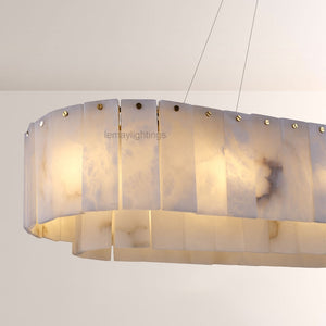 Sawyer Alabaster Rectangle Chandelier 40 54