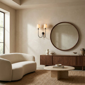 Saylor 2 Light Curved Arm Wall Sconce