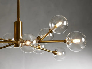 Sera Glass Globe Chandelier 36"47"59"