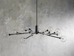 Sera Glass Globe Chandelier 36"47"59"
